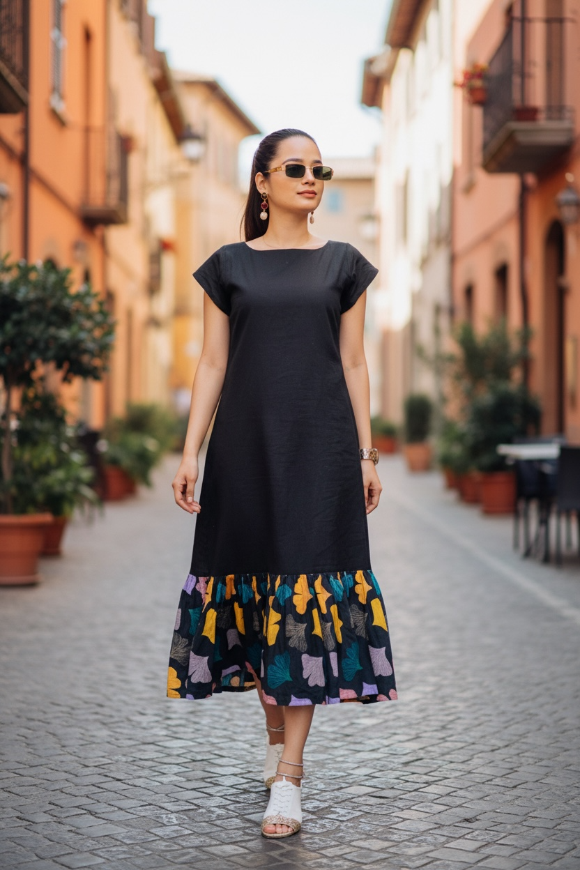 Black maxi dress