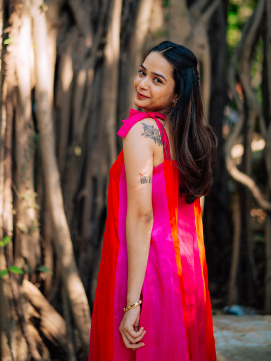 Satin maxi dress