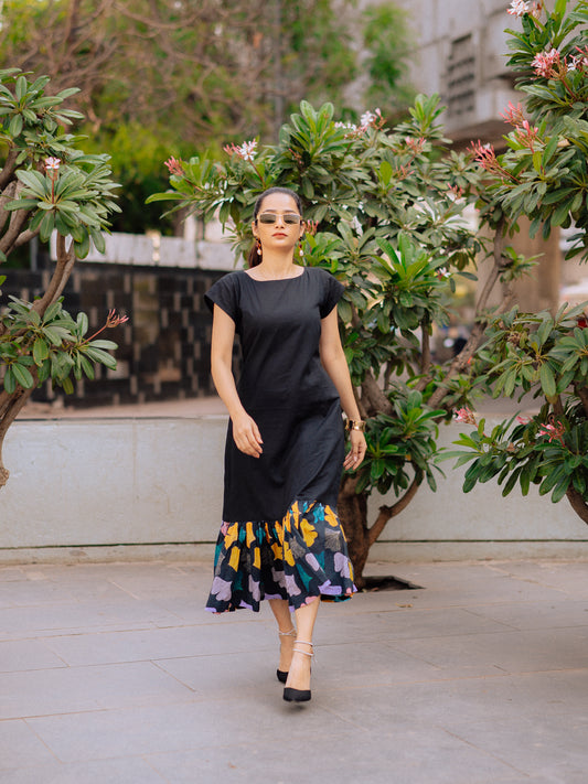 Black maxi dress