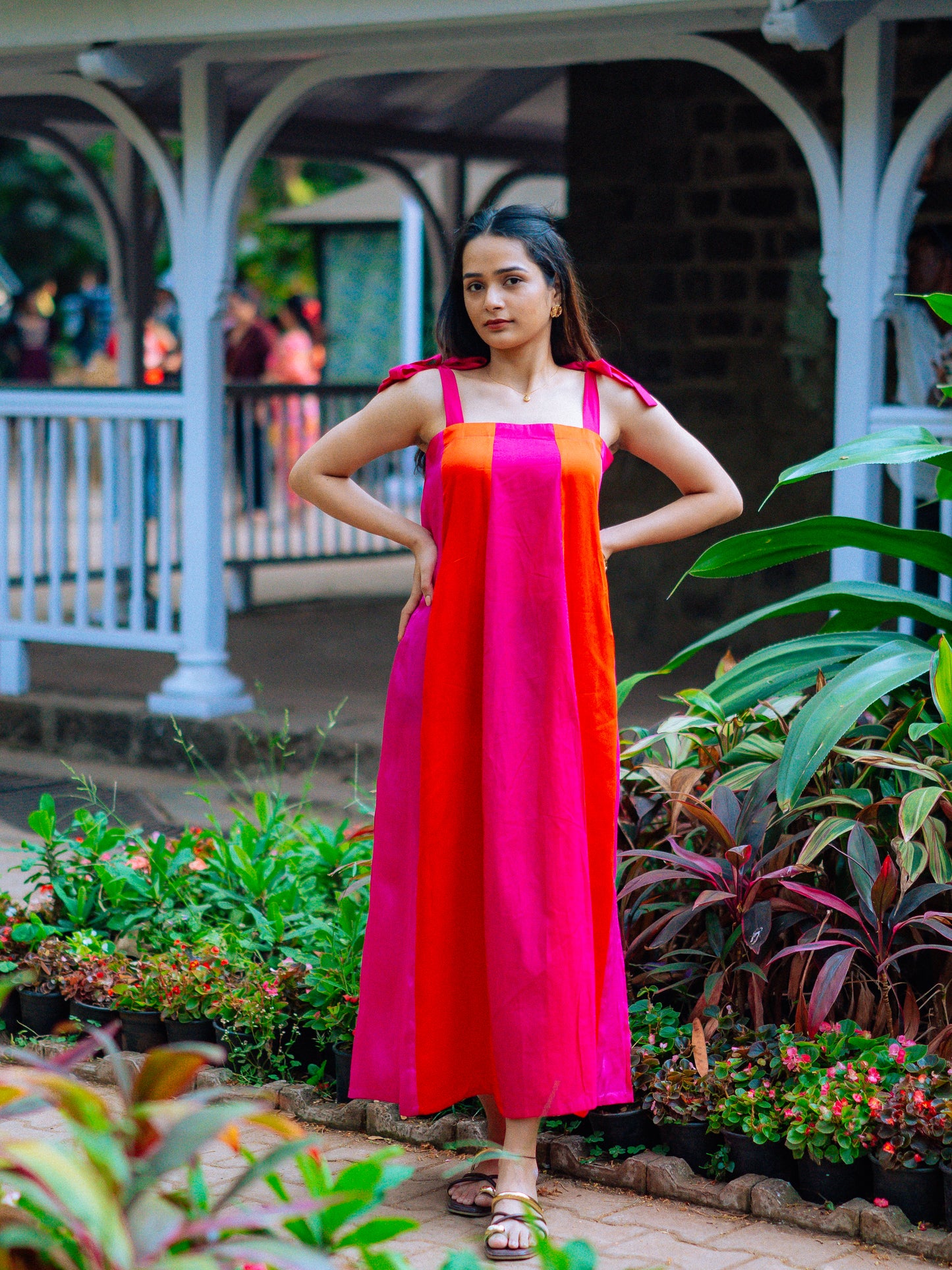 Satin maxi dress