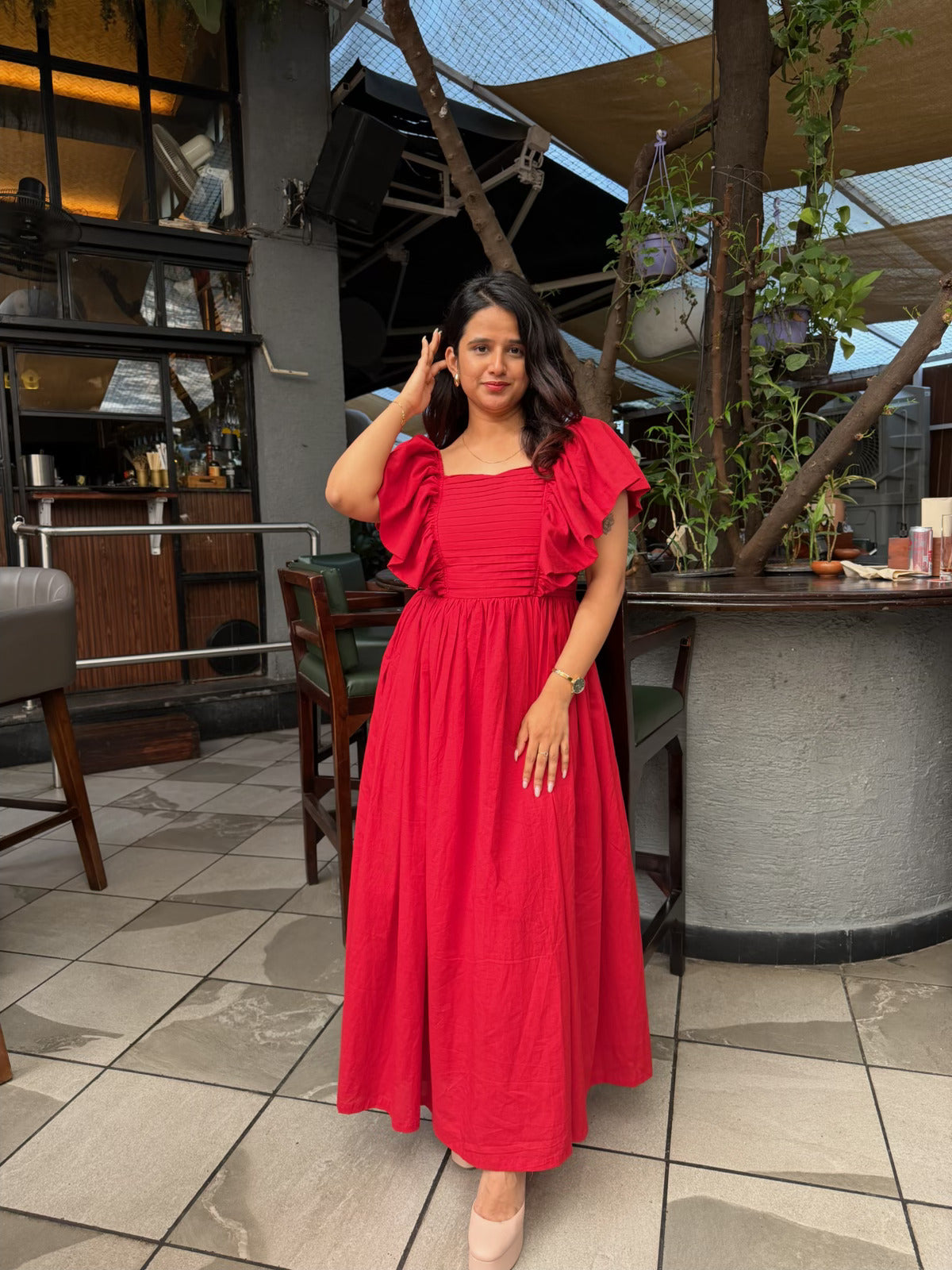 Red maxi Dress