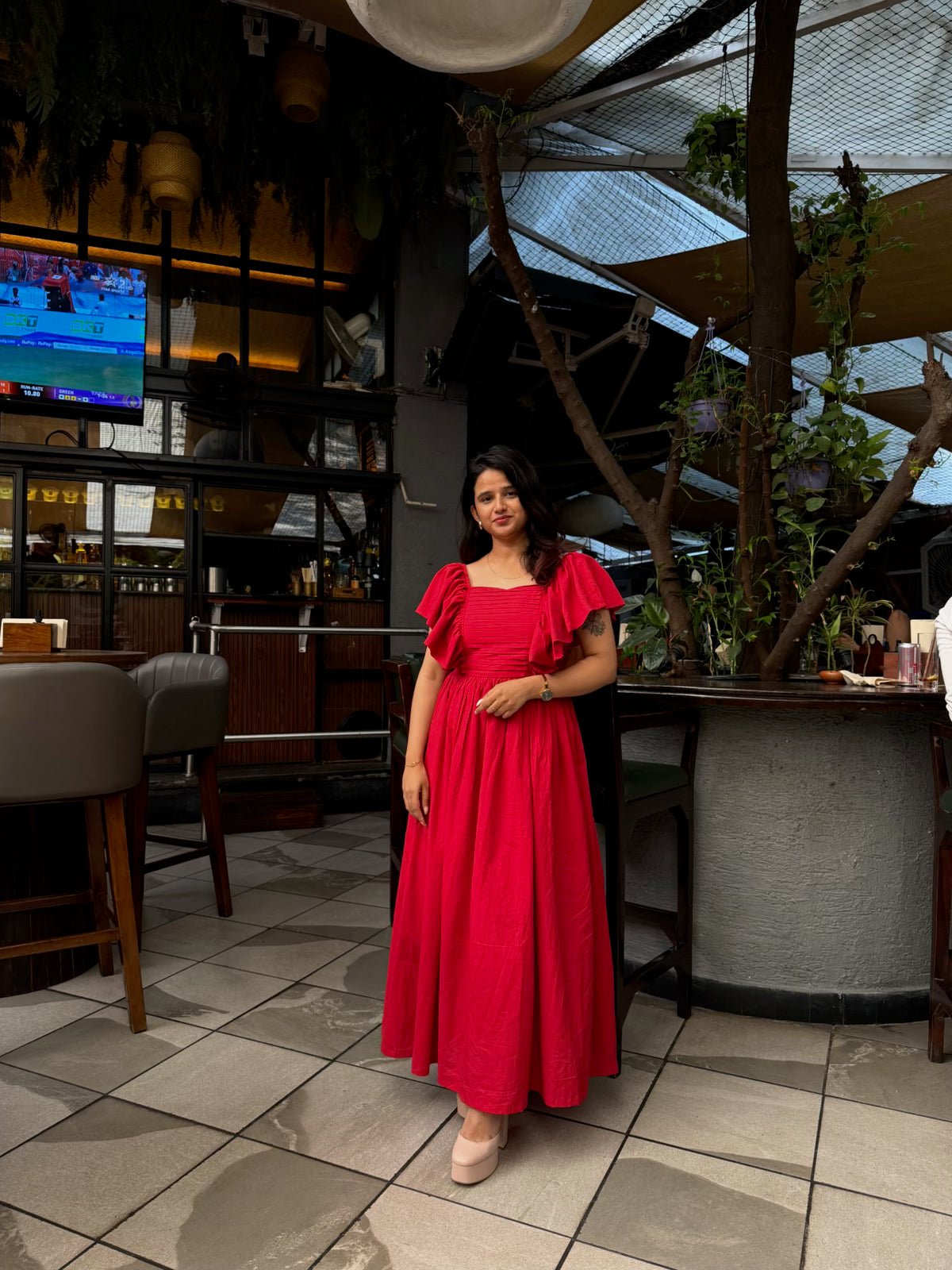 Red maxi Dress