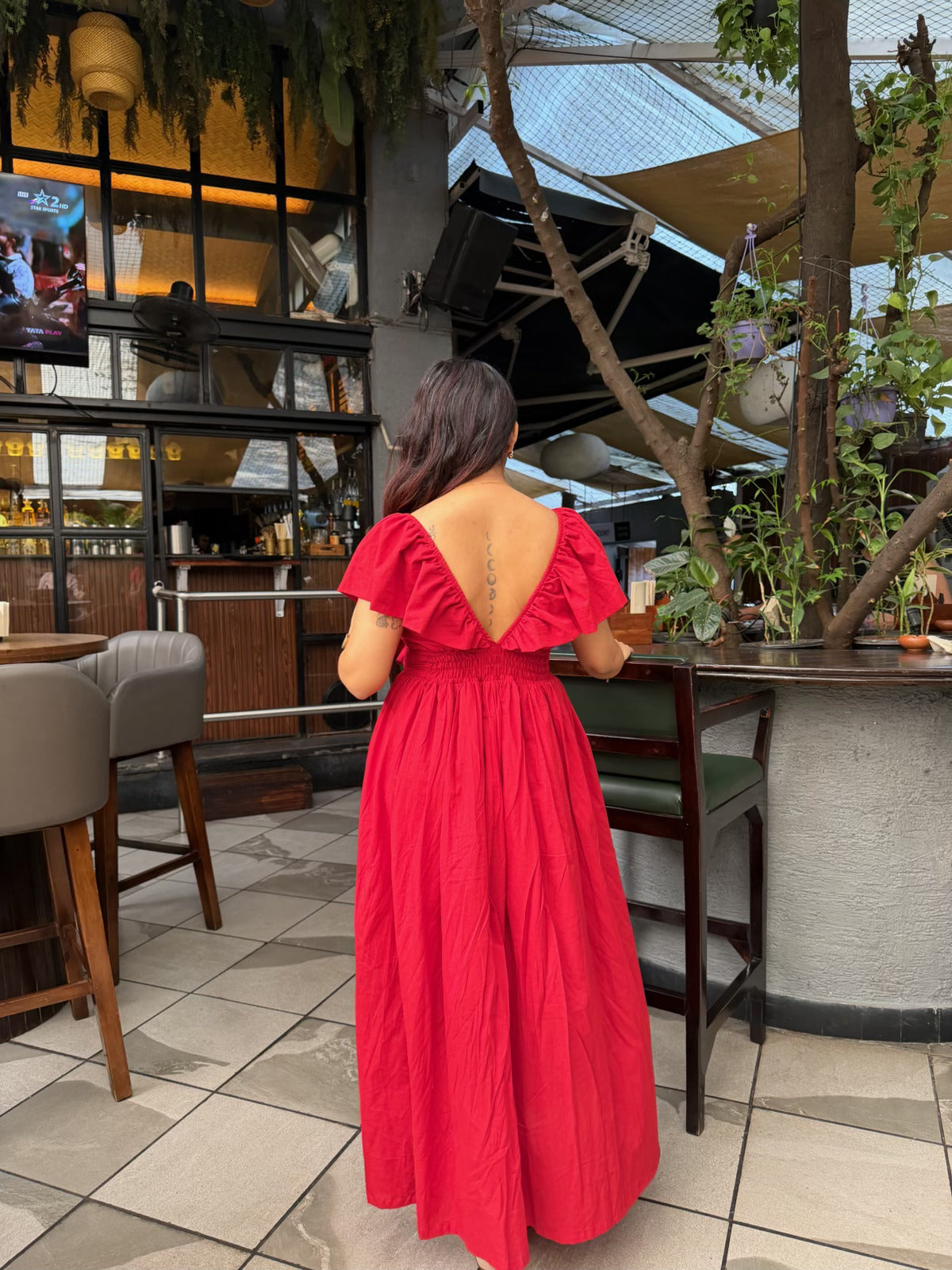 Red maxi Dress
